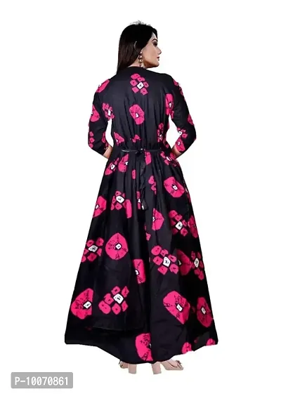 Multicoloured Rayon Printed Ethnic Gowns For Women-thumb2