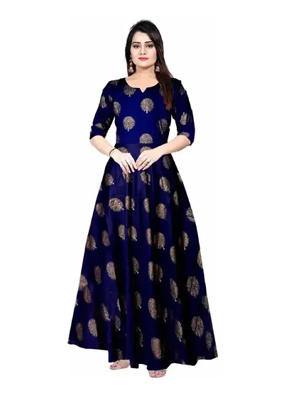 Women Rayon Long Anarkali Kurti