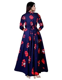 Multicoloured Rayon Printed Ethnic Gowns For Women-thumb1