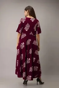 Stylish Rayon Printed Kurta For Women-thumb1