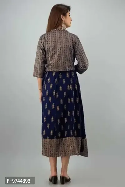 Stylish Fancy Rayon Ethnic Gowns Kurti For Women-thumb2