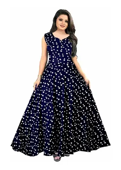 Stylish Rayon Print Anarkali Long Kurti