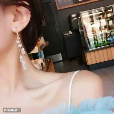 Fashion Tassel Peals Korean Earrings For Female