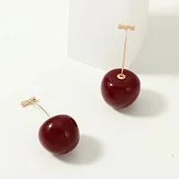 Beautiful Alloy Red Cherry Earrings For Women-thumb2