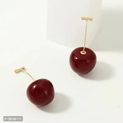 Beautiful Alloy Red Cherry Earrings For Women-thumb3