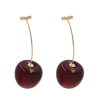 Beautiful Alloy Red Cherry Earrings For Women-thumb1