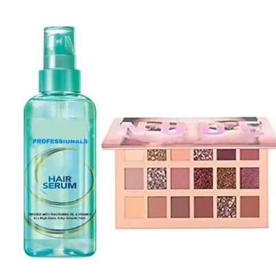 Nude Eyeshadow Palette +Gloss Hair Serum