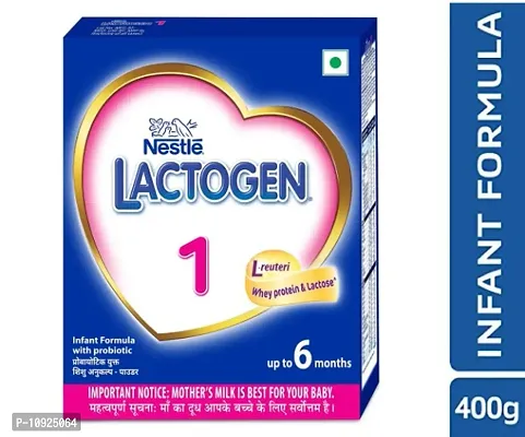 Nestle LACTOGEN 1 Infant Formula Powder - Upto 6 months, Stage 1, 400g Bag-in-Box Pack-thumb0
