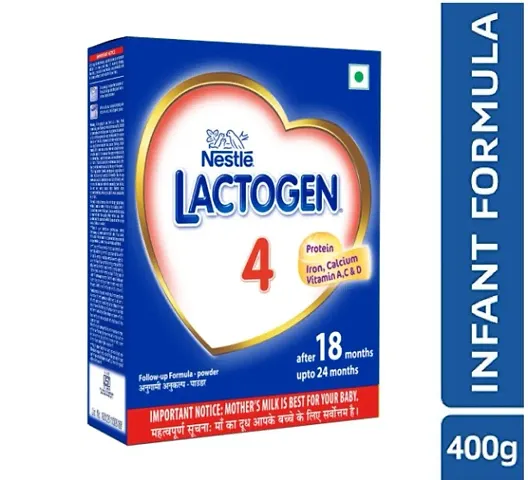 Nestle LACTOGEN 4 Infant Formula Powder - Upto 6 months, Stage 4, 400g Bag-in-Box Pack