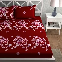 Comfortable Cotton  Fitted Bedsheet with Pillow Covers-thumb3