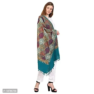 Weavers Villa Wool Women's Shawl (Green)-thumb2