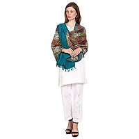 Weavers Villa Wool Women's Shawl (Green)-thumb3