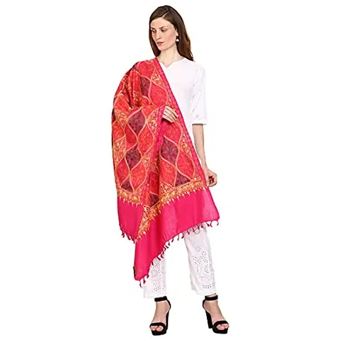 Weavers Villa Wool Women's Shawl (Pink)