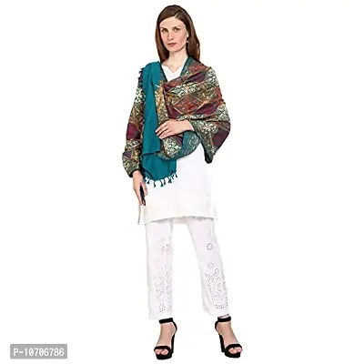 Weavers Villa Wool Women's Shawl (Green)-thumb5