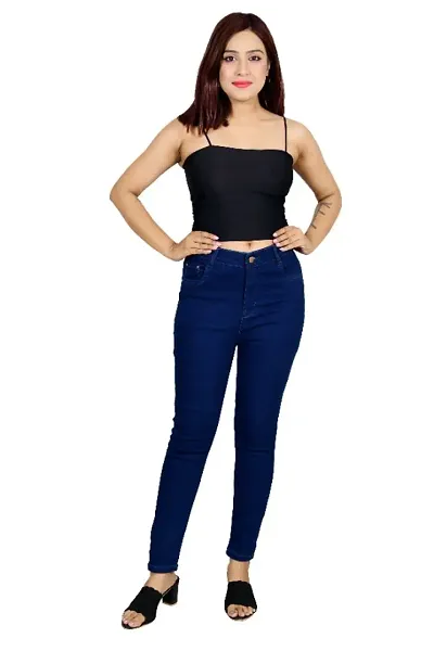 Women Narrow Skinny fit High Rise Ankle length jeans