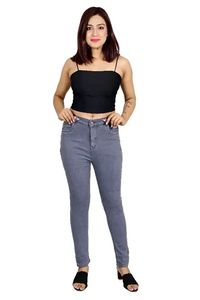 Women Narrow Skinny fit High Rise Ankle length jeans