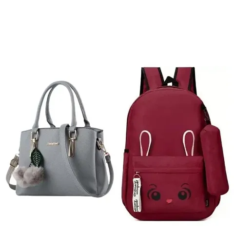 Stylish Combo Of Handbag With Backpack