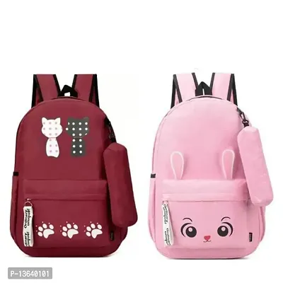 Women Backpack Combo Of backpack for office, tuition with Keychain-thumb0