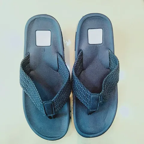 Stylish Rubber Solid Slippers For Men