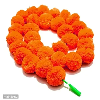 Artificial Marigold Graland Flowers For Decoration Long Toran Indian Genda Phool For Wedding Festival