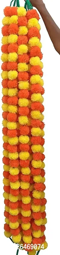 Artificial Marigold Garlands For Decoration Long Pooja Room Toran Indian Genda Phool For Wedding And Festivals