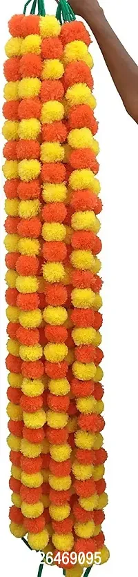 Artificial Marigold Flowers For Decoration Long Marigold Garlands For Decoration-thumb0