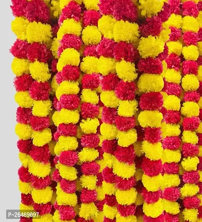 Artificial Marigold Fluffy Flowers For Decoration Garlands For Decoration-thumb0