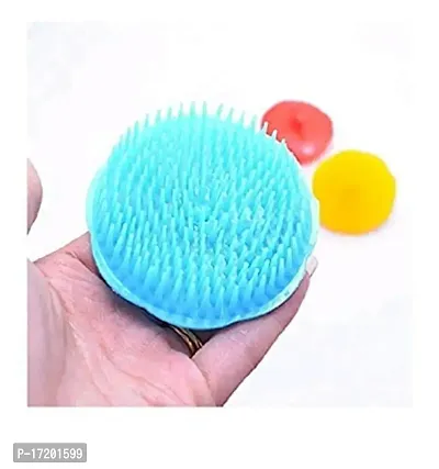 Jangra Portable Pocket Fingers Round Shampoo Scalp Massage Hair Comb Brush Set - Pack of 2 (multi Color-thumb0