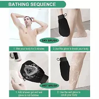 Jangra Dead Skin Removal Bath Body Glove Mitt, Deep Clean Exfoliating Tool to Remove Dead Skin and Dirt, Home Spa Exfoliating Gloves (Pack of 1)-thumb3