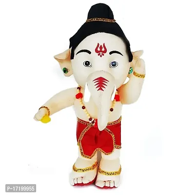 Jangra Stylish Gift Cute Indian God Ganesh Ji Stuffed Soft Plush Toy 24 cm