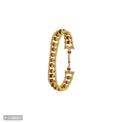 Jangra gold Plated Beaded Rudraksha Bracelet for Men and Women- Shree Shyam Gems  Jewellery (Gold-1)-thumb2