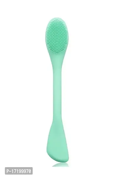 Jangra Dual end Facial Cleaning Massage Face Mask Brush | Face Mask Applicator | Cosmetic Tools | for Modeling Mask | Mud and Clay Applicator | Soft and Flexible Silicone Brush-thumb0