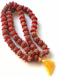 Jangra Kantha 5 Mukhi Big Nepali Rudraksh Beads Mala for Wearing and Worship, 16 mm (Natural Colour, Standard Size) 54 Beads for Men and Women-thumb4