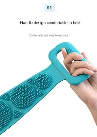 Jangra Body Back Scrubber, Double Side Bathing Brush for Skin Deep Cleaning Massage, Dead Skin Removal Exfoliating Belt for Shower, Easy to Clean,Body Brush for Bathing-thumb3