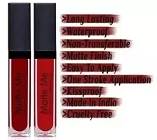 Jangra Matte Liquid Lisptick Ultra Smooth Waterproof Long Lasting Lipstic For Girl's  Women's (Maroon  Red)-thumb1