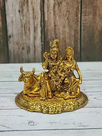 Jangra Golden Oxidized Metalic Shiv Pariwar with Nandi Statue-thumb3