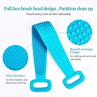 Jangra Body Back Scrubber, Double Side Bathing Brush for Skin Deep Cleaning Massage, Dead Skin Removal Exfoliating Belt for Shower, Easy to Clean,Body Brush for Bathing-thumb2