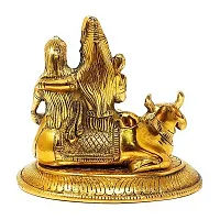 Jangra Golden Oxidized Metalic Shiv Pariwar with Nandi Statue-thumb4