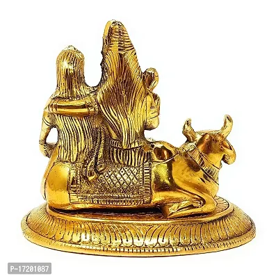 Jangra Golden Oxidized Metalic Shiv Pariwar with Nandi Statue-thumb5