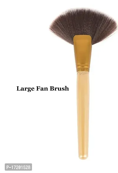 Jangra 32 Pcs Makeup Brushes Cosmetic Brush Set With Golden Leather Pouch For Eye Shadow Blush Concealer (Golden)-thumb5