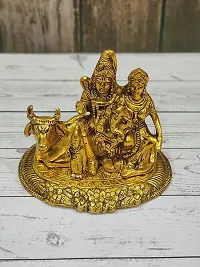 Jangra Golden Oxidized Metalic Shiv Pariwar with Nandi Statue-thumb2