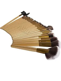 Jangra 32 Pcs Makeup Brushes Cosmetic Brush Set With Golden Leather Pouch For Eye Shadow Blush Concealer (Golden)-thumb3