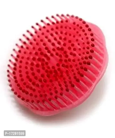 Jangra Portable Pocket Fingers Round Shampoo Scalp Massage Hair Comb Brush Set - Pack of 2 (multi Color-thumb3