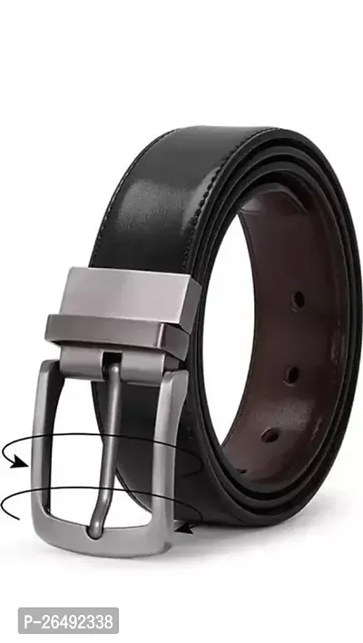 Elegant Black Canvas Textured Belts For Men-thumb0