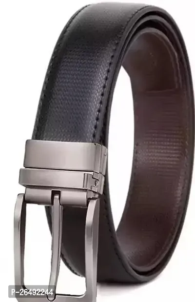 Elegant Black Canvas Textured Belts For Men-thumb0