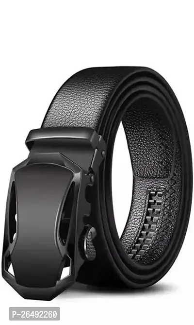 Elegant Black Canvas Textured Belts For Men-thumb0