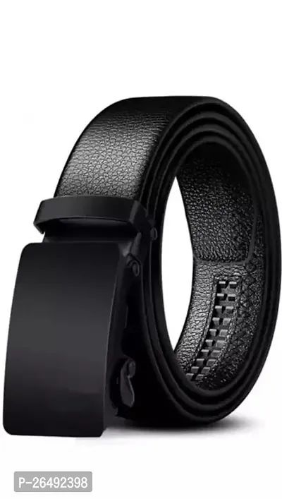 Elegant Black Canvas Textured Belts For Men-thumb0