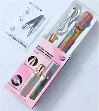 Blawless 2 in 1 Facial Hair Remover  Eyebrow Trimmer Machine for Women Face, Upper Lip, Chin, Eyebrow Trimmer, Flawless/Blawless Trimmer With USB Charge (Color = Rainbow)-thumb3
