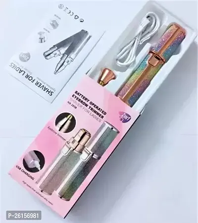 Blawless 2 in 1 Facial Hair Remover  Eyebrow Trimmer Machine for Women Face, Upper Lip, Chin, Eyebrow Trimmer, Flawless/Blawless Trimmer With USB Charge (Color = Rainbow)-thumb4