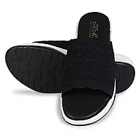 Fashion Women's Wedges Sandal Casual Wear Heel Sandal (Black7)-thumb3
